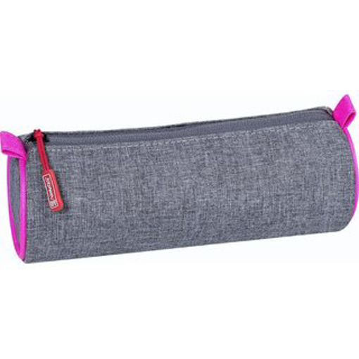 Picture of BN ROUND PENCIL CASE GREY PINK